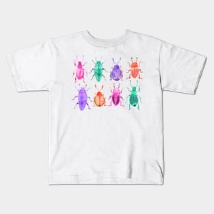 Watercolor Beetles Kids T-Shirt
